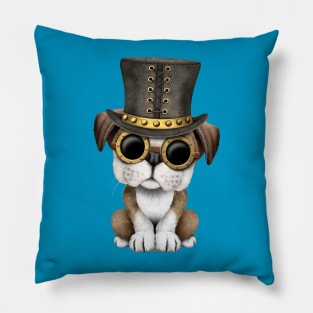 Steampunk Bulldog Puppy Pillow