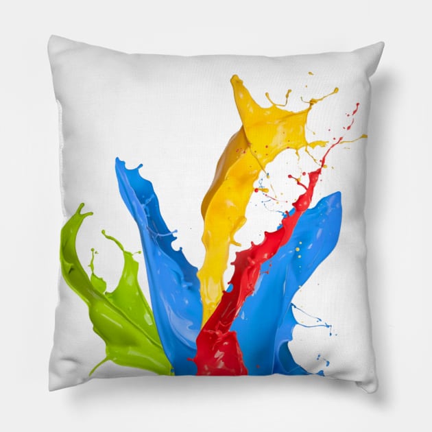 A Big Dollop Of Paint Pillow by designsbycreation