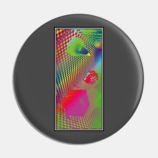 Rainbow Saturated 3d Geometric Shapes Pin