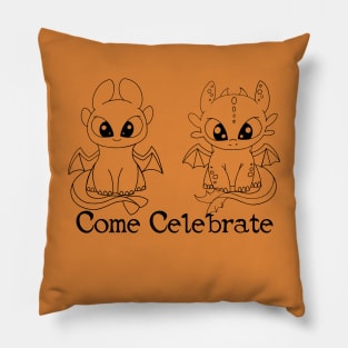 Come celebrate with httyd dragons, shower party idea, my first halloween Pillow