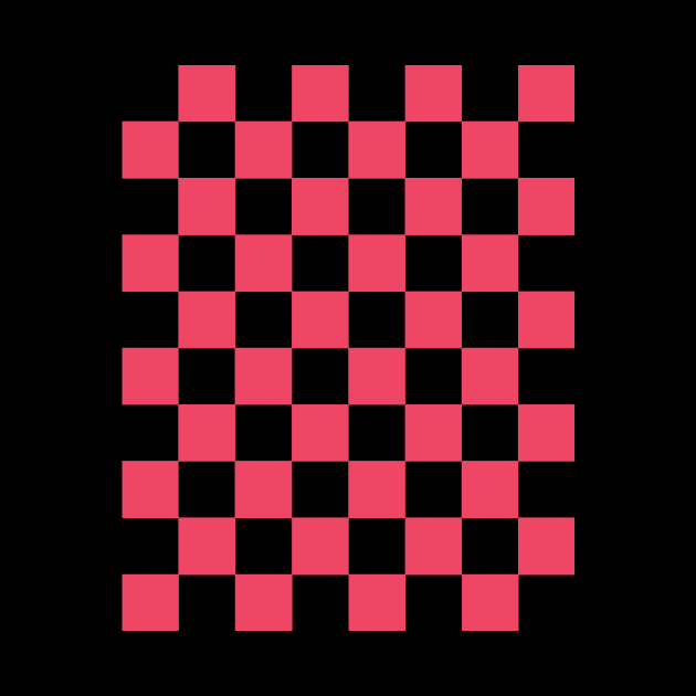 Blush and Black Chessboard Pattern by californiapattern 