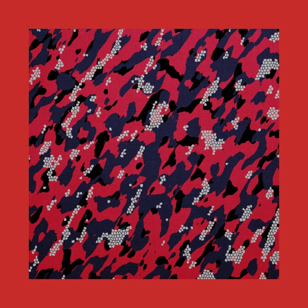 Camouflage - Dark Red Blue by Tshirtstory