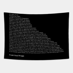 Frank Lloyd Wright Quotes Tapestry