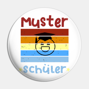 Musterschüler Smile Schulbeginn T shirt Pin