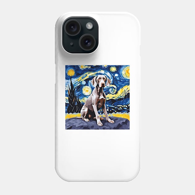 Weimaraner Night Phone Case by Doodle and Things