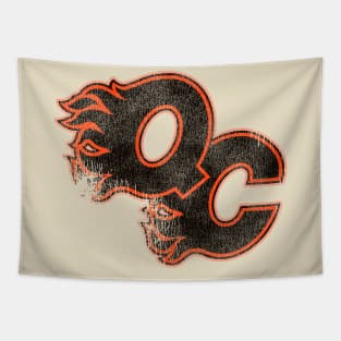 Defunct Quad City Flames Hockey Team Tapestry