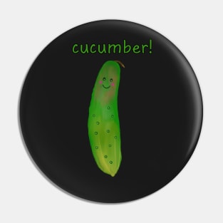 Cucumber With Face Pin