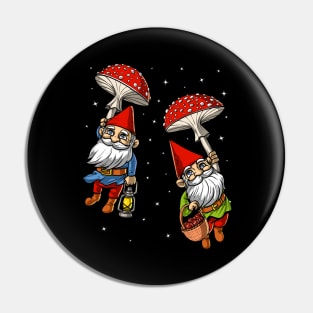 Magic Mushrooms Fantasy Gnomes Pin