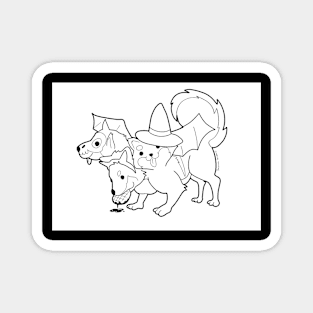 Dogeberus Illustration Magnet