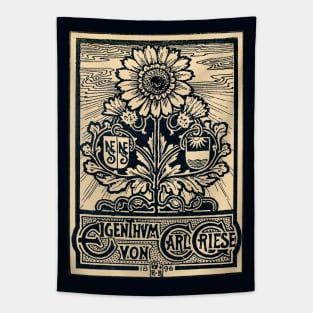 Nouveau Style bookplate Tapestry