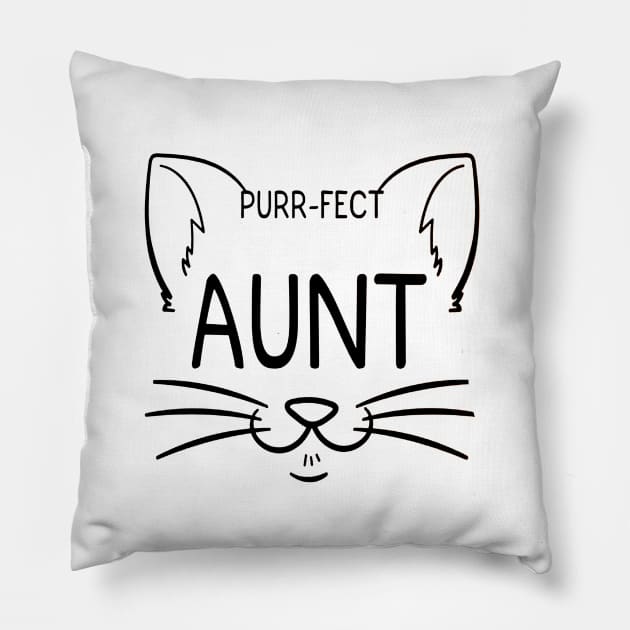 Purr-fect Aunt Pillow by dgimstudio44