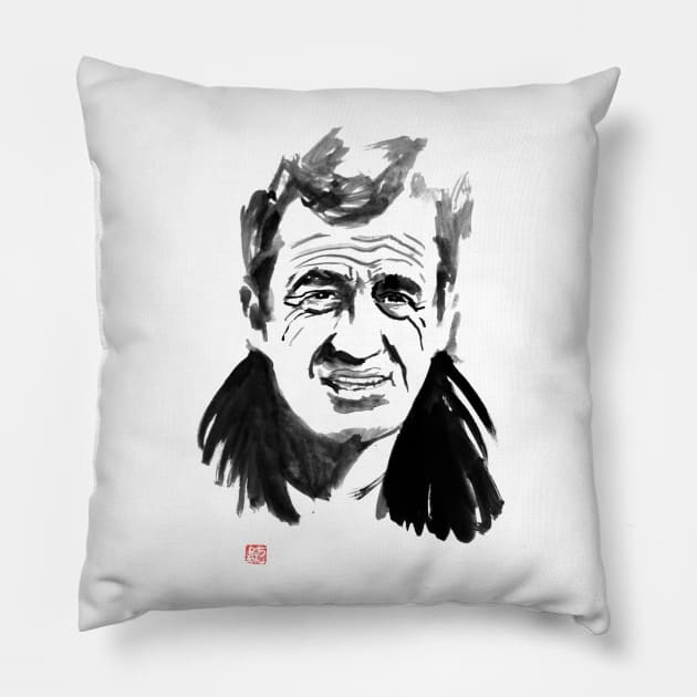 jean paul belmondo Pillow by pechane