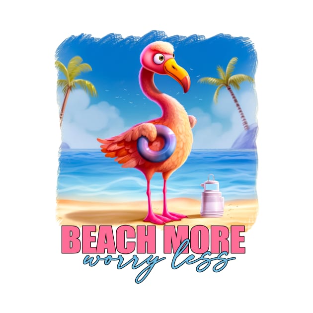 Beach More Worry Less by Designs by Ira
