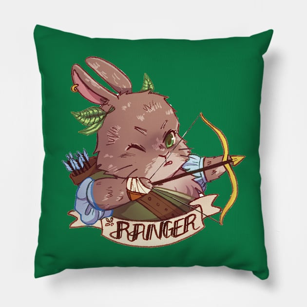 Ranger - TTRPG Buns Series Pillow by ShoonaBee