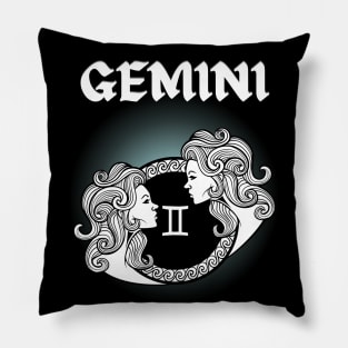 Gemini Twins Gothic Style Pillow