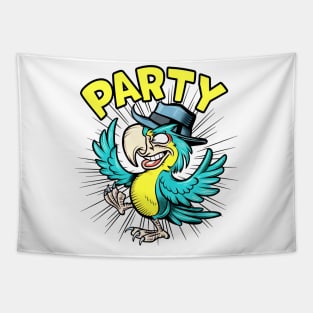 cute parrot party Tapestry