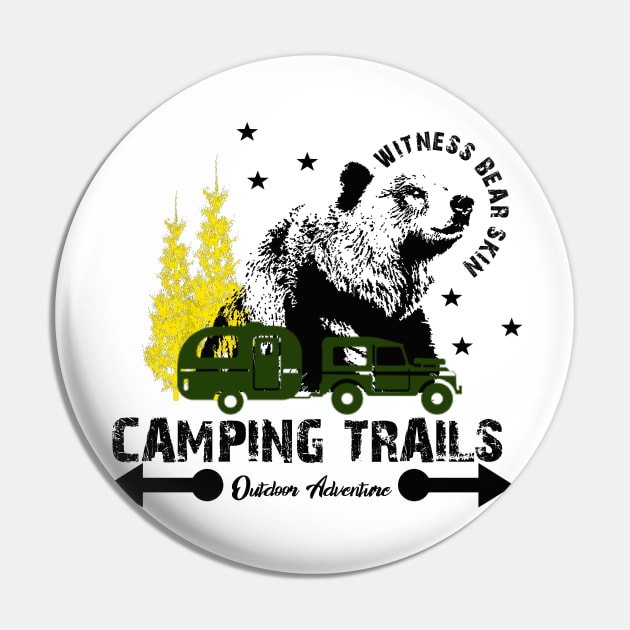 Camping Trails - witness bear skin Pin by The Bombay Brands Pvt Ltd