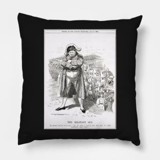 The Militant Sex Punch Suffragettes 1908 Pillow