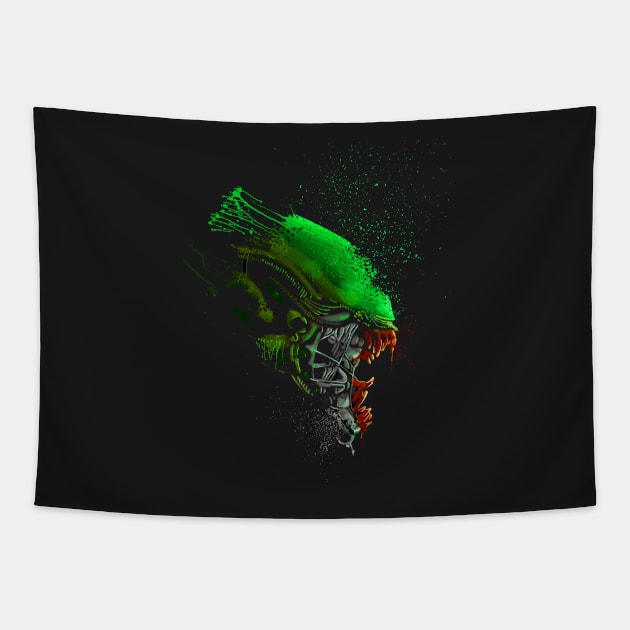 Xeno Splat Tapestry by sullyink