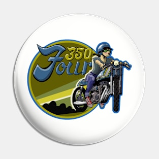 350 Four Blue Rainbow Pin