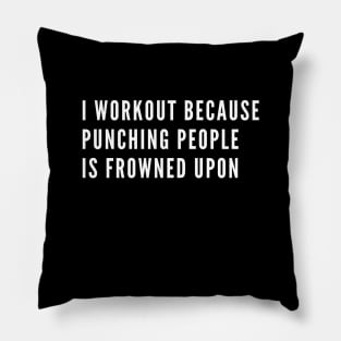 funny gym humor Pillow