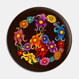 Flower Power Sign Pin