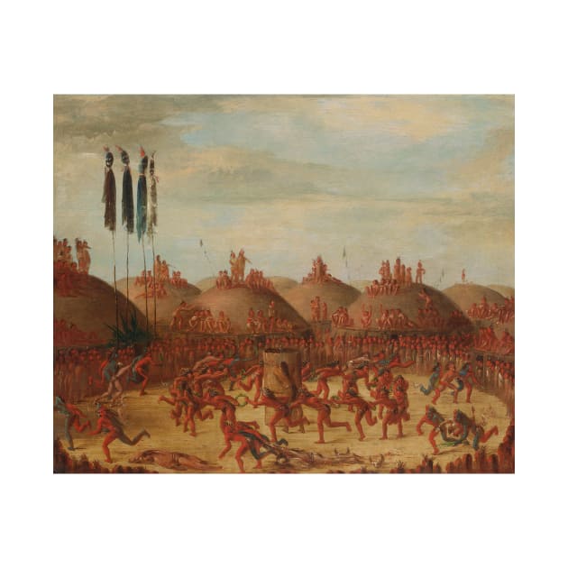 The Last Race, Mandan O-kee-pa Ceremony by George Catlin by Classic Art Stall