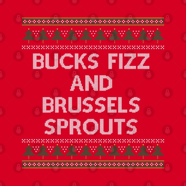 Bucks Fizz and Brussels Sprouts - Christmas Knit by Dopamine Creative