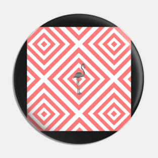 Flamingo - Abstract geometric pattern - pink and white. Pin