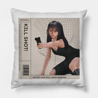 Killshot Poster Brutalist Aesthetic Pillow