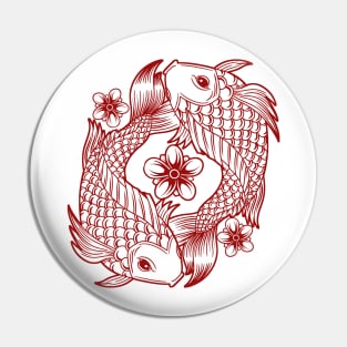 yin yang koi Pin