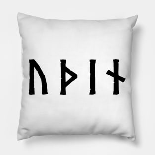 Odin Norse Black Futhark Runes Pagan Nordic Pillow