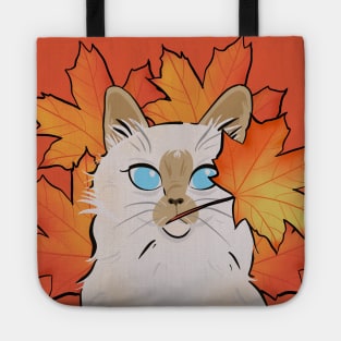 Cute Cat in fall Tote