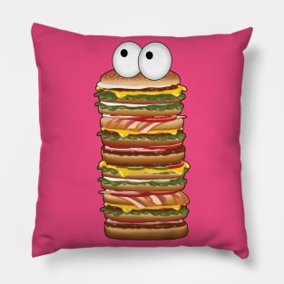 Big Burger ( Funny Design ) Pillow