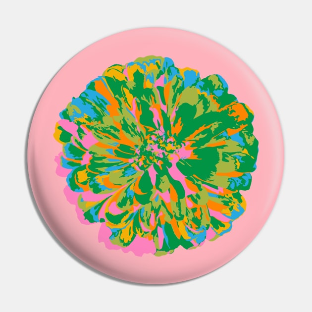 CHRYSANTHEMUMS Abstract Big Flower Summer Bright Floral - Green Blue Pink Yellow Pale Pink - UnBlink Studio by Jackie Tahara Pin by UnBlink Studio by Jackie Tahara