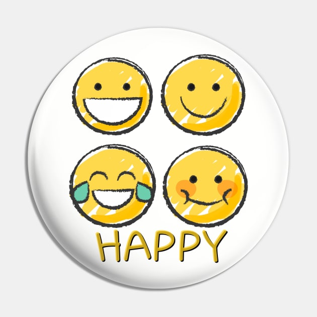 Happy Emojis Pin by AlondraHanley