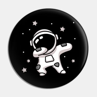 Cute Dabbing Astronaut Funny Space Kids Pin