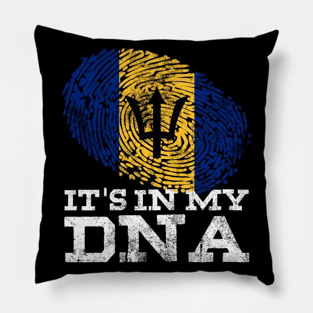 It's In My DNA Barbados Shirt Barbadian Gift Afro Bajan Flag Pillow by Smoothbeats