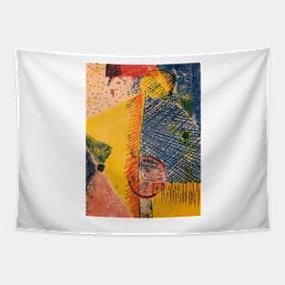 Circle intersecting square triangle Tapestry