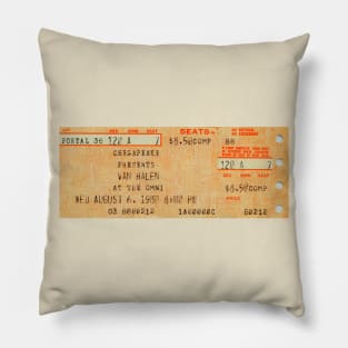 Aug 6 1980 The Omni Atlanta, GA Ticket Stub Pillow