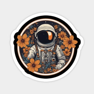 Astronaut in flowers Magnet