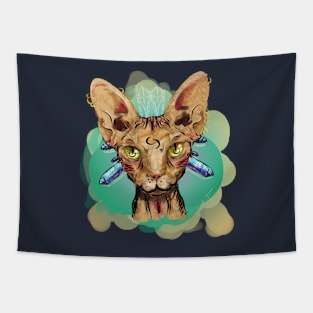 Crystal Cat Tapestry