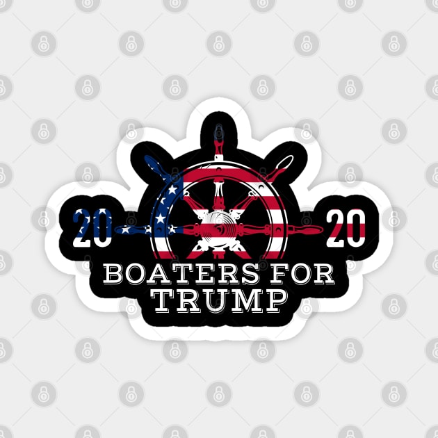 Boat Steering Wheel Boaters For Trump 2020 Magnet by StreetDesigns