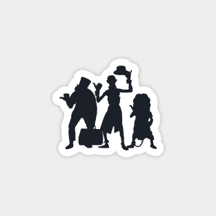 Hitchhiking Ghosts Silhouette Pitch Black Magnet