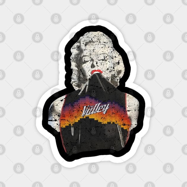 Marilyn Monroe phoenix suns retro Magnet by botokgetuk