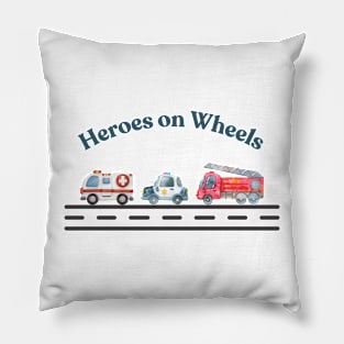 Heros on Wheels Pillow