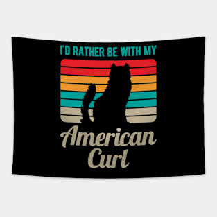 Funny American Curl Cat Tapestry