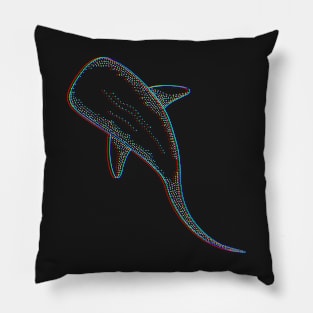 Glitchy Whale Shark Pillow