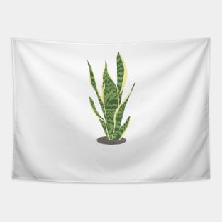 Snake Plant Illustration Tapestry