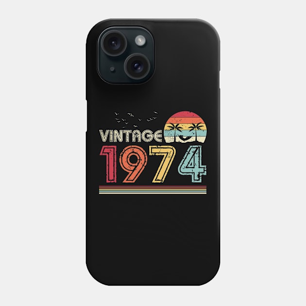 Vintage 1974 Limited Edition 47th Birthday Gift 47 Years Old Phone Case by Penda